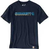 CARHARTT Irvine Layered Logo T-Shirt Blau S