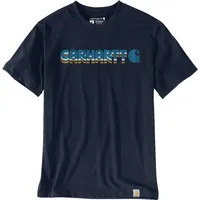 CARHARTT Irvine Layered Logo T-Shirt Blau S