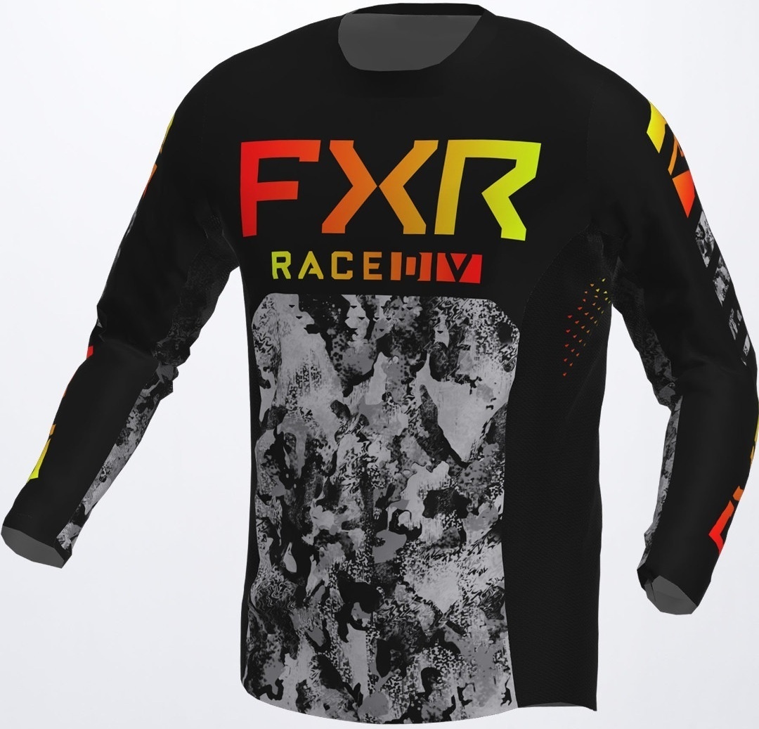 FXR Podium Colored Motorcross Jersey, zwart-grijs, L