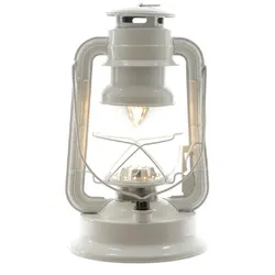 Laterne Sturmlaterne LED Licht Campinglampe Camping H 24,5 cm weiß