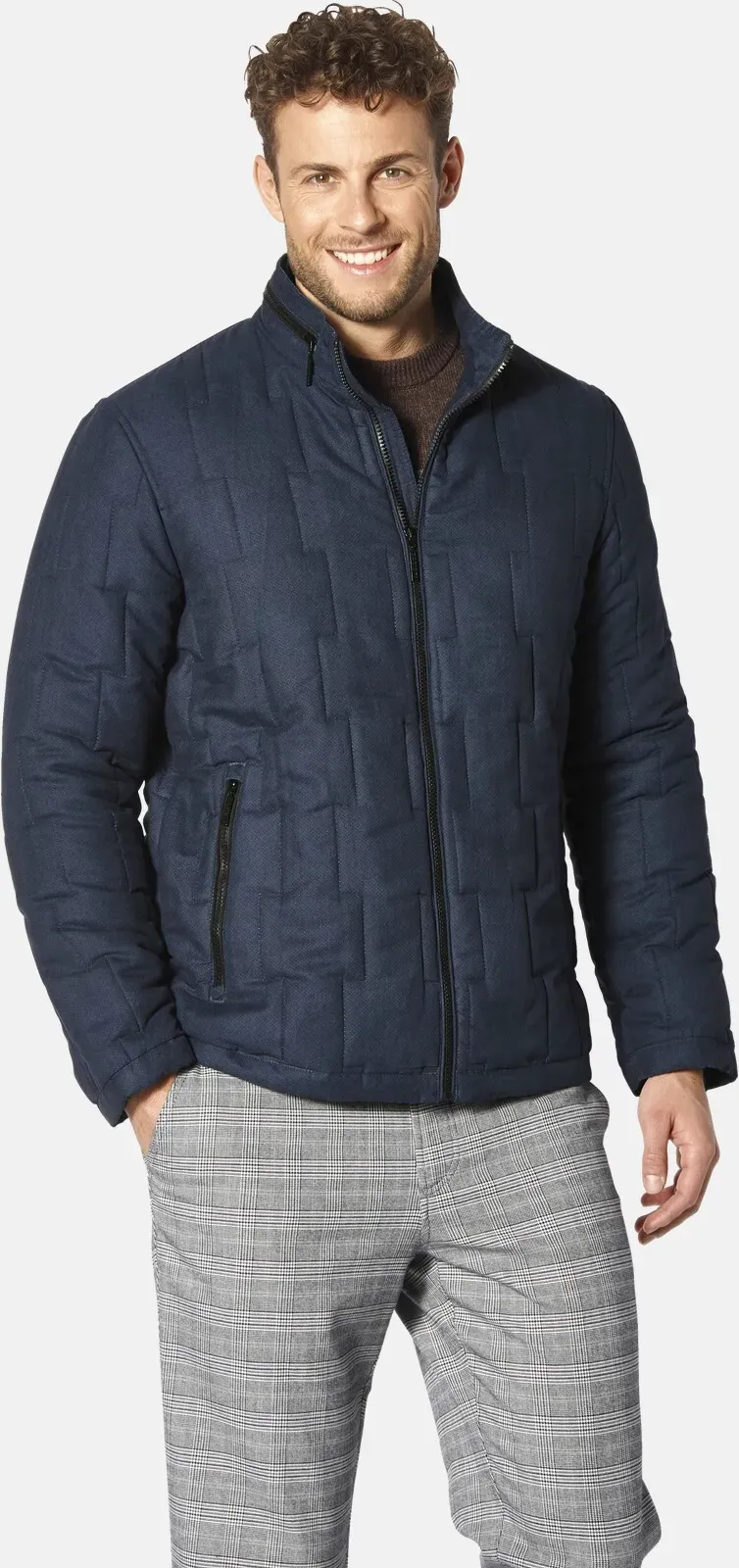 Outdoorjacke BABISTA "Jacke in Lederoptik LUCEMASO", Herren, Gr. 54, blau (dunkelblau), Obermaterial: 100% Polyester COOLMAX PES(Coolmax)., Jacken Outdoorjacke