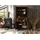 Massivmoebel24 Vitrine Akazie 98 x 40 x 180 cm Dunkelbraun