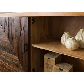MASSIVMOEBEL24.DE Highboard 112 x 40 x 137 cm Beige