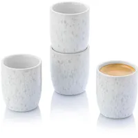 sänger Espressotassen Set 0,08 l Cremefarben mit Flieder Blauem Verlauf 4 St.