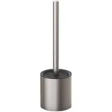 Relaxdays WC-Bürstenhalter Metall Silber/Schwarz