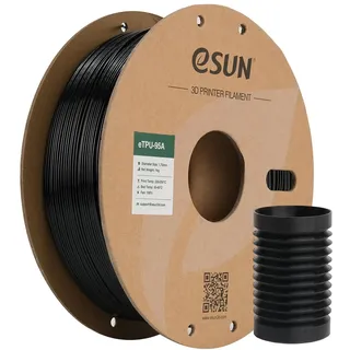 eSUN Flexibles TPU Filament 1.75mm, 3D Drucker Filament TPU-95A, Maßgenauigkeit +/- 0.05mm, 1kg Spule (2.2 LBS) 3D Druck Filament für 3D Drucker, Schwarz