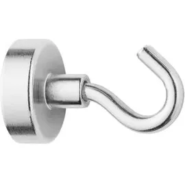 Westcott Hakenmagnet E-10828 00 Neodym extra stark, Ø 25mm, Haftkraft 15kg, silber