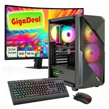 gamemax Gaming-PC GigaDeal Striker SET2623 2023 32" LED Curved AMD Ryzen 5 7500F 4,0 GHz 32 GB RAM 1 TB SSD RTX 5060 Ti Windows 11