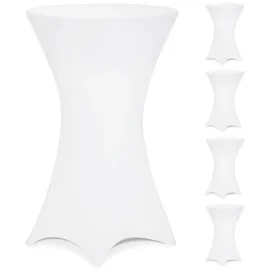 DEUBA Stehtischhusse Weiß Ø 70-75 cm 5er Set