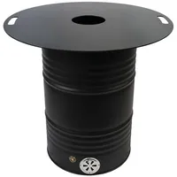 Komplettset Feuertonne 100cm 8mm mit Feuerplatte Feuerkorb Abstandshalter #1370