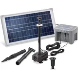 esotec Solar Teichpumpenset 15/500 LED mit proBatt-Funktion Springbrunnen 101924