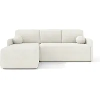 Selsey Eckcouch mit Schlaffunktion 2-Sitzer Creme
