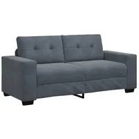 VidaXL Zweisitzer-Sofa Dunkelgrau 140 cm Samt