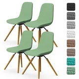 Dioxide Stuhlhussen 4er Set, Stretch Stuhlbezug Esszimmerstühlhussen Universal Stuhlhussen Abnehmbarer Waschbarer Stuhlabdeckung für Esszimmer,Hotel,Bankett,Hochzeit(Grün)