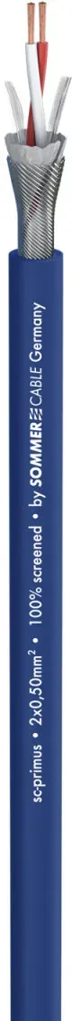 Mikrofonkabel SC-Primus; 2 x 0,50 mm2; PVC Ø 6,50 mm; blau