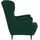 vidaXL Ohrensessel mit Hocker Dunkelgrün Samt