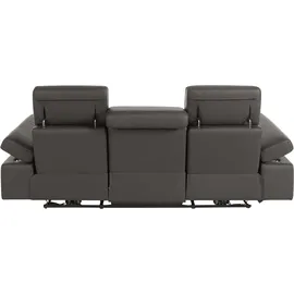 Home Affaire 3-Sitzer HOME AFFAIRE "Kilado", braun, B:229cm H:98cm T:99cm, Echtleder/Kunstleder, Sofas, mit 2x Relaxfunktion, verstellbarer Armlehne, Kopfteilverstellung