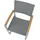 Garden Pleasure Stuhl Ava Gartenstuhl 56 x 66 x 84 cm grau/hellbraun 2 St.