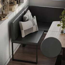 Vicco Sitzbank, Esszimmer-eckbank Ravon, Schwarz, 120 x 150 cm