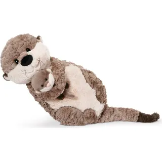 NICI 49169 Kissen Otter Oda & Odalina 40x20cm grau-Nachhaltiges Flauschiges Kuschelkissen für Jungen, Mädchen, Babys und Kuscheltierliebhaber – ideal für Zuhause, Kindergarten oder unterwegs