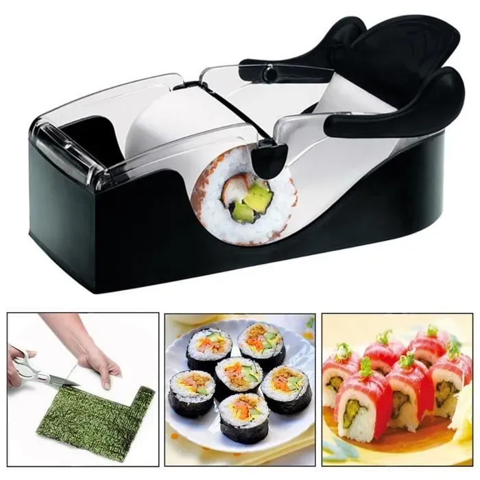 Sushi Rouleau parfait - Parfait Rouleau Bricolage Cuisine Facile magique Rouleau Sushi Perfect Roller Machine, Noir