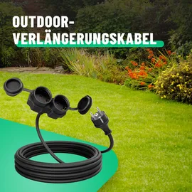 greate. 2fach Verlängerungskabel Outdoor 5m - 2er Pack