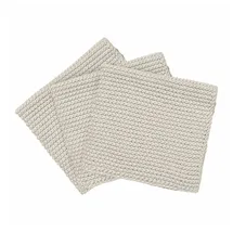 BLOMUS Set 3 Spültücher -Wipe Perla- | 100% Baumwolle | Moonbeam | 25 x 25 cm