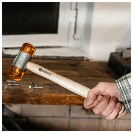 Dönges Kunststoffhammer mit lackiertem Eschenstiel 40 mm, Gelb