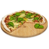 Relaxdays Schneidebrett Pizza braun 33,0 cm