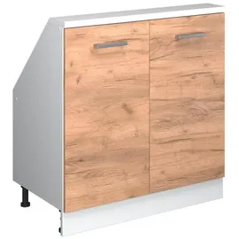 Vicco Rion 46 x 46 x 81,6 cm Weiß/Goldkraft Eiche