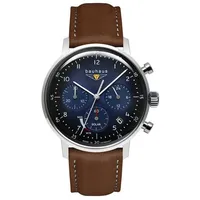 Bauhaus Herrenuhr Solar Chronograph mit Lederband 2086-3