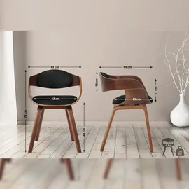 CLP Kingston Stoff schwarz/walnuss