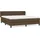 vidaXL Boxspringbett mit Matratze Dunkelbraun 180x200 cm Stoff