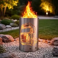 TiKo-Design® Feuertonne Feuerkorb mit Scania Truck Motiv