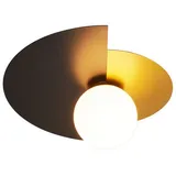 Nettlife Deckenleuchte Wohnzimmer E14 Modern Schwarzgold Vintage Deckenlampe, ohne Leuchtmittel, für Wohnzimmer Schlafzimmer Flur schwarz Ø 43 cm