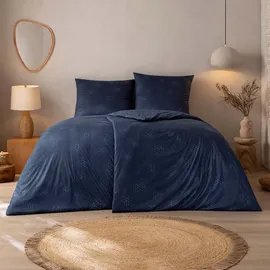 Estella Pippa Grafisch Blau 155 x 200 cm + 80 x 80 cm