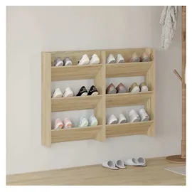 vidaXL Wand-Schuhschrank 60 x 18 x 90 cm Sonoma-Eiche / Eiche