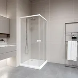 Marwell Duschkabine mit Hochwertigen Aluminiumprofilen in weiß – Marwell