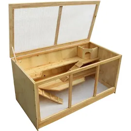 Wiltec Kleintierkäfig 3 Etagen 115 x 60 x 58 cm beige