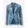 Creation L Premium Jackenblazer CREATION L PREMIUM "Seiden-Blazer", Damen, Gr. 50, himmelblau, eisblau, bedruckt, 100% Seide, Blazer