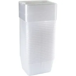 METRO Professional Frischhaltebox, Polypropylen, 92 mm, 1.8 L, mit Deckel, 25 Stück