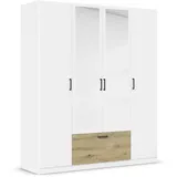 Rauch Drehtürenschrank Bari 180 x 210 x 54 cm Weiß/Eiche Artisan