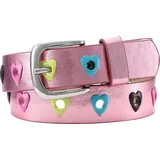 Playshoes Kinder Gürtel "PU-Gürtel Herzchen pink" in Rosa | Gr.: 70 cm