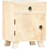 vidaXL Nachtschrank 40 x 30 x 50 cm Massivholz Mango Beige