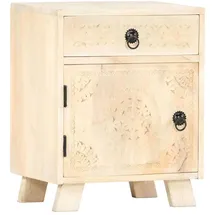 vidaXL Nachtschrank 40 x 30 x 50 cm Massivholz Mango Beige