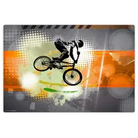 cover-your-desk.de Cover-your-desk Schreibtischunterlage für Kinder und Erwachsene Mountainbike Orange, aus hochwertigem Vinyl , 60 x 40 cm