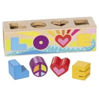 GoKi 58309 - Sort Box LOVE, Steckspiel, Holz, 17x6x6cm,