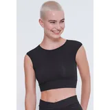 SLOGGI Crop-Top "GO Allround", Damen, Gr. 1, schwarz, Single Jersey, Obermaterial: 72% Modal, 17% Elasthan, 11% Polyamid, körpernah bauchfrei, Rundhals, Tops, One Size, geripptes Unterbrustband, atmungsaktiv, super weich
