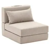 Kave Home Schlafsessel Arty Stoff 80 x 90 x 100 cm Beige