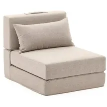 Kave Home Schlafsessel Arty Stoff 80 x 90 x 100 cm Beige
